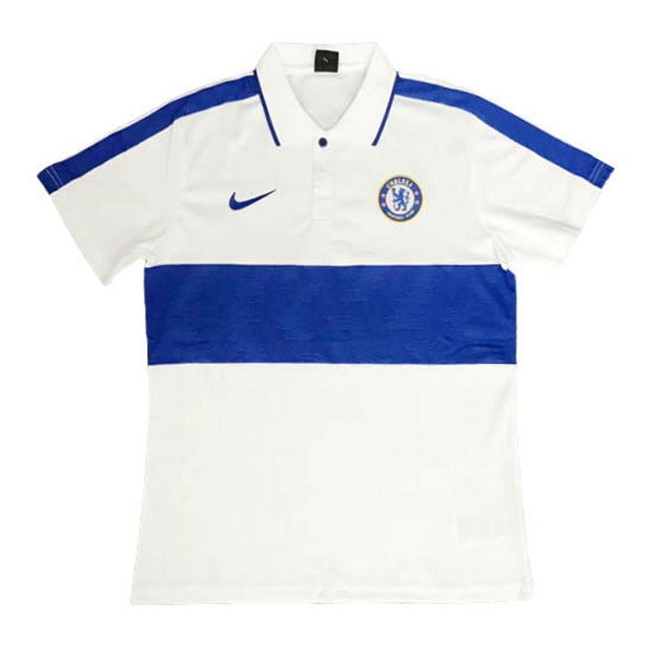 Polo Chelsea 2020-21 Bleu Blanc